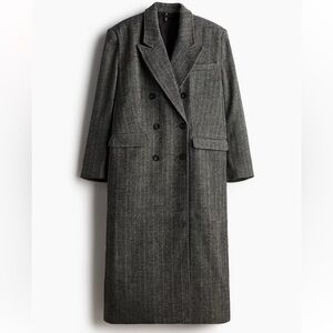 ‼️SALE‼️ H&M herringbone double breasted  Coat (M)